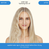 Thumbnail for amika water sign hydrating hair oil with hyaluronic acid | for dry, textured, thick hair types 2c–4c, protects against heat, adds shine, smooths flyaways, silicone-free, locks in hydration