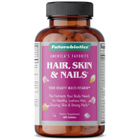 Thumbnail for Futurebiotics Hair, Skin & Nails Beauty MultiVitamin with Biotin, Hair Vitamins and Skin Vitamins That Promote Healthy Hair and Nail, 180 Tablets