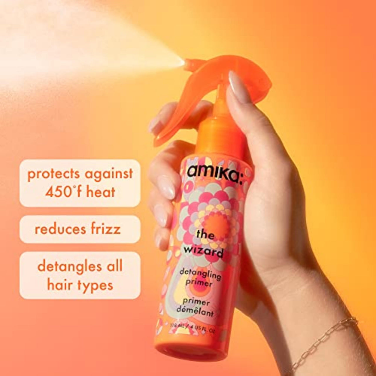 amika the wizard detangling primer, 118ml