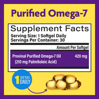 Thumbnail for InnovixLabs Purified Omega 7 Supplement - 210 mg Omega-7 Palmitoleic Acid, Fish Oil for Metabolism & Triglyceride Support, Essential Fatty Acids, IFOS Approved, 30 Softgels