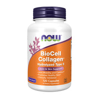 Thumbnail for NOW Foods Supplements, BioCell Collagen® Hydrolyzed Type II, Clinically Validated, 120 Veg Capsules