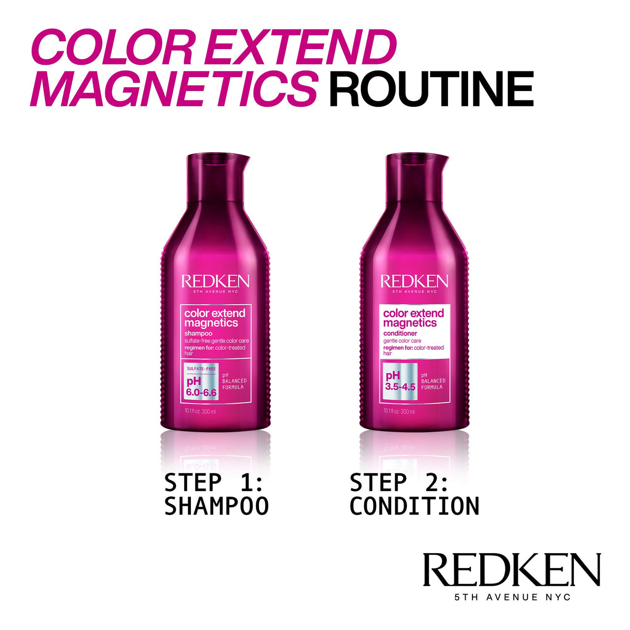 Redken Color Extend Magnetics Conditioner For Color-Treated Hair - Protects Color & Adds Shine, With Amino Acid, Sulfate-Free Conditioner