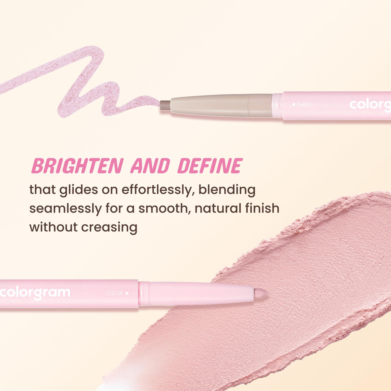 COLORGRAM Under Eye Highlighter Stick 01 Warm Tone | Silky-Smooth Long-Lasting Highlighter & Contouring Stick for Smudge-Proof, Shining Daily Makeup | K-Beauty Face Highlighters & Luminizers