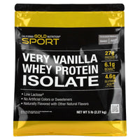 Thumbnail for California Gold Nutrition Whey Protein Isolate, Very Vanilla, 5 lb (2.27 kg)