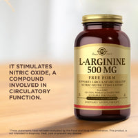 Thumbnail for Solgar L-Arginine 500 mg - 250 Vegetable Capsules - Nitric Oxide Stimulator - Non-GMO, Vegan, Gluten Free, Dairy Free, Kosher - 250 Servings