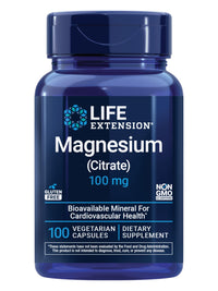 Thumbnail for Life Extension Magnesium Citrate 100 mg Vegetarian Capsules, Blue, 100 Count