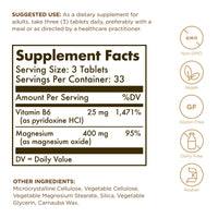 Thumbnail for Magnesium Solgar 100 Tabs