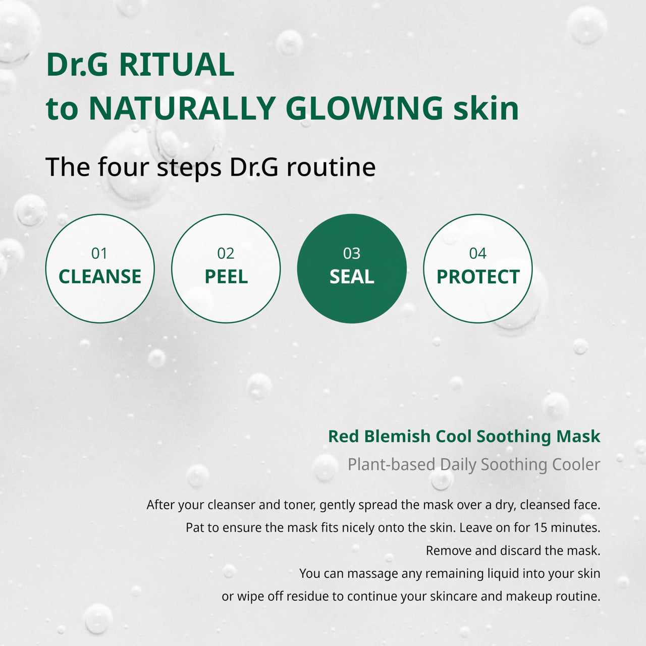 Dr.G Red Blemish Daily Cool Soothing Korean Face Mask - Deep Hydration for Irritated, Sensitive Skin - Face Masks Skincare Korean, Korean Sheet Mask, Korean Skin Care Mask, K Beauty - Pack of 10