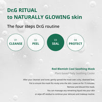 Thumbnail for Dr.G Red Blemish Daily Cool Soothing Korean Face Mask - Deep Hydration for Irritated, Sensitive Skin - Face Masks Skincare Korean, Korean Sheet Mask, Korean Skin Care Mask, K Beauty - Pack of 10
