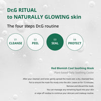 Thumbnail for Dr.G Red Blemish Daily Cool Soothing Korean Face Mask - Deep Hydration for Irritated, Sensitive Skin - Face Masks Skincare Korean, Korean Sheet Mask, Korean Skin Care Mask, K Beauty - Pack of 10