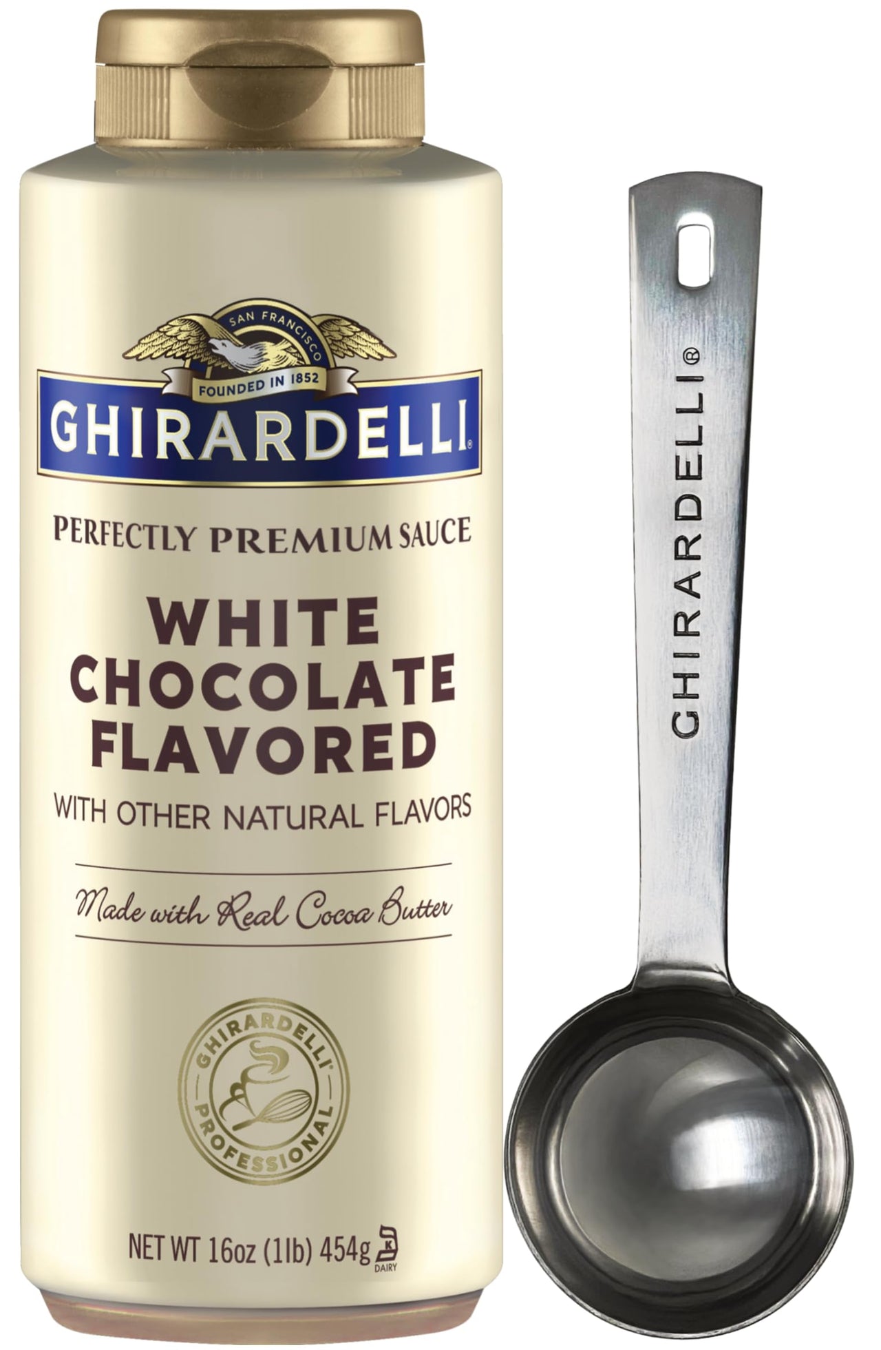 thumbnail interactive-video image 1 of Ghirardelli Premium White Chocolate Flavored Sauce – 87.3 Oz Bottle 1 of 5