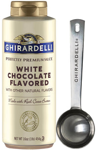 Thumbnail for Ghirardelli White Chocolate Sauce, 16 Ounce Squeeze Bottle with Ghirardelli Stamped Barista Spoon