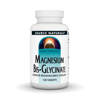 Thumbnail for Source Naturals Magnesium Bis-Glycinate, Superior Bioavailable Chelate*, Chelated for Increased Absorption, 200 mg per Serving - 120 Tablets