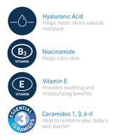 Thumbnail for CeraVe Baby Lotion, Gentle Baby Skin Care with Ceramides, Niacinamide & Vitamin E, Fragrance, Paraben, Dye & Phthalates Free, Lightweight Moisturizer, 8 Ounce, Packaging May Vary