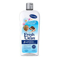 Thumbnail for PetAg Fresh ’n Clean 2-N-1 Conditioning Shampoo, Baby Powder Scent - 18 oz - Moisturizes with Vitamin E & Aloe Vera - Strengthens & Repairs Coats - Soap Free