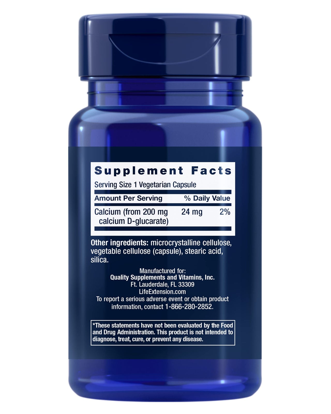 Life Extension Calcium D-Glucarate, 200 mg - Supports Detoxification, Helps Flush Out Unwanted Compounds – Gluten-Free, Non-GMO, Vegetarian – 60 Capsules