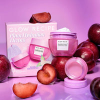 Thumbnail for Glow Recipe Plum Hydration Heroes Holiday Kit - Plum Plump Hyaluronic Acid Cream (50ml) & Ultra Moisturizing Gloss Balm (15ml) - Hydrate, Plump, and Balance Dry Skin & Parched Lips - Vegan Set (2-Pc)