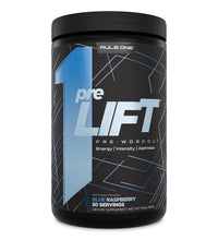 Thumbnail for Rule 1 Proteins preLIFT Pre-Workout, 6g Citrulline, 3.2g Beta Alanine, 3 Caffeine Sources + 20 Others for Energy, Alertness, & Endurance (30 Servings, Blue Raspberry)