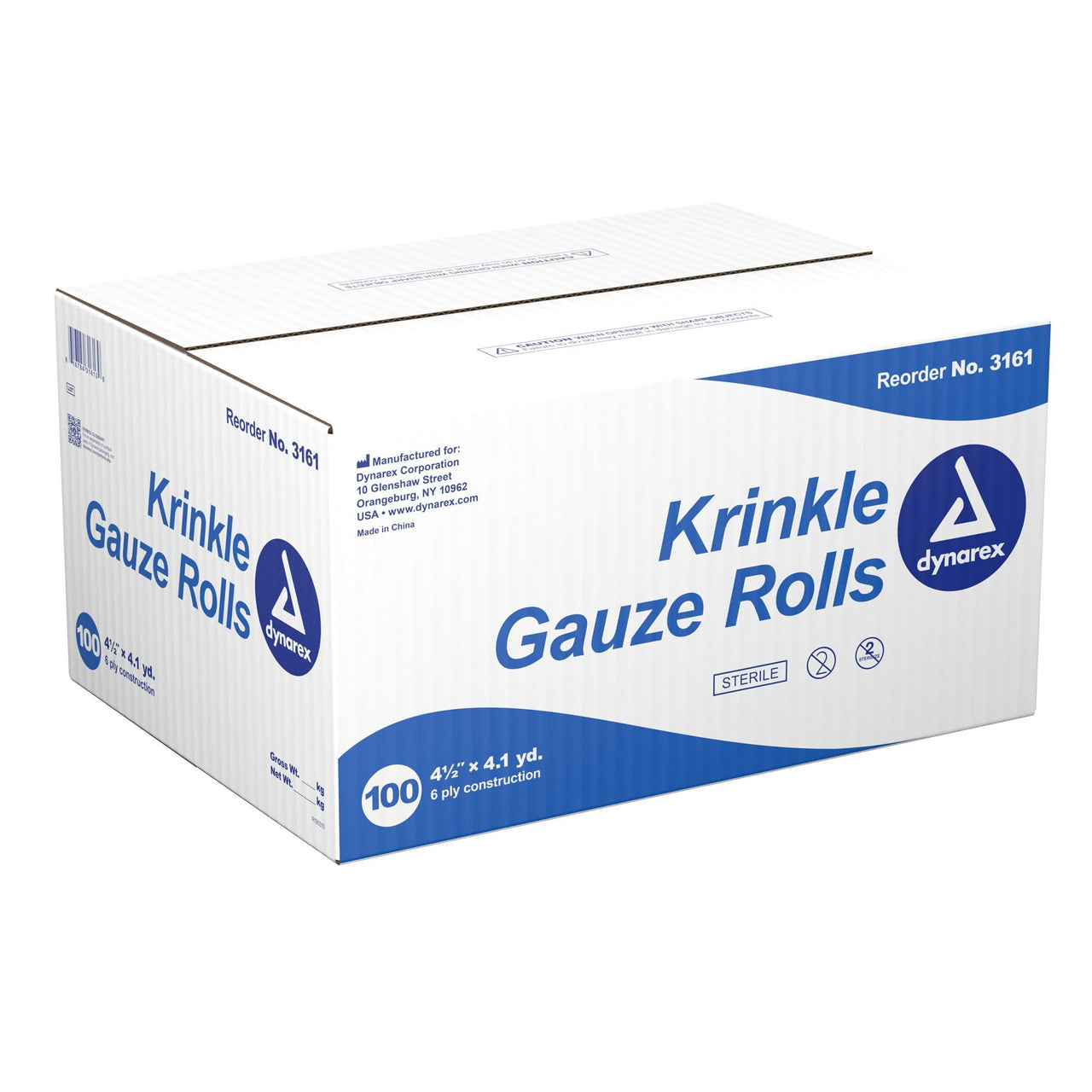 Dynarex White Fluff Bandage Roll Sterile 4.5" x 4.1 Yd 3161 1 per Pack