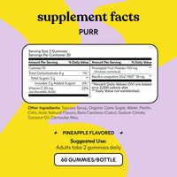 Thumbnail for Lemme Purr Vaginal Probiotic Gummies for Women - Balanced pH, Healthy Odor, Yeast Balance & Flora Support + Vitamin C for Immune Health - Tasty Pineapple (60 Count)