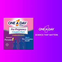 Thumbnail for One A Day Men's & Women's Pre-Pregnancy Multivitamin Softgel including Vitamins A, Vitamin C, Vitamin D, B6, B12, Folic Acid & more, 30+30 Count, Supplement for Before, During, and Postnatal