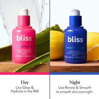 Thumbnail for Bliss AM+PM Serum Duo: Glow & Hydrate with Vitamin C + Renew & Smooth with Glycolic Acid for 24-Hour Radiant, Hydrated Skin - Daily Skincare Routine Set