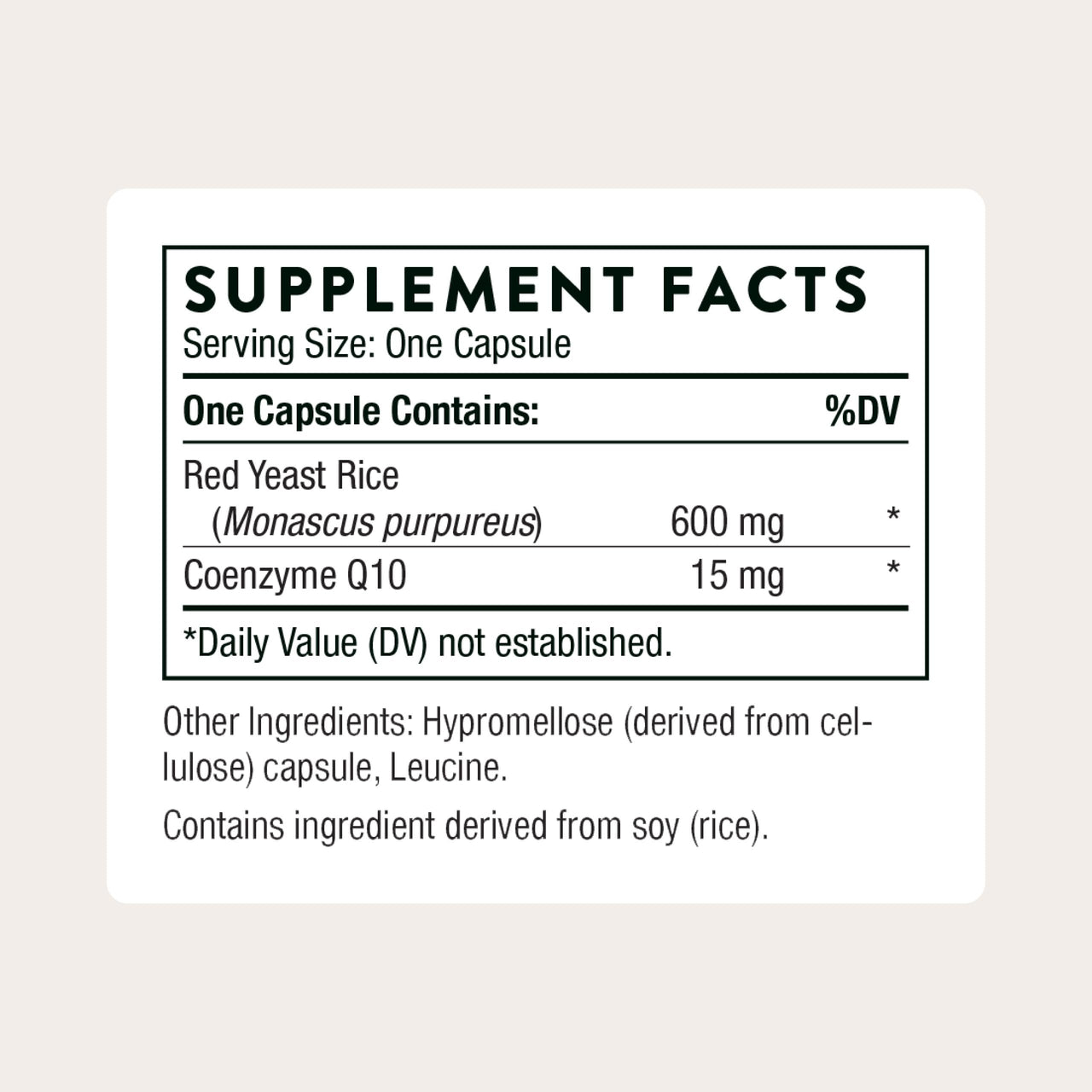 THORNE - Red Yeast Rice + CoQ10 - Maintain Healthy Cholesterol Levels & Supports Cardiovascular Health - Added Antioxidant Support* - Gluten-Free, Dairy-Free - 120 Servings