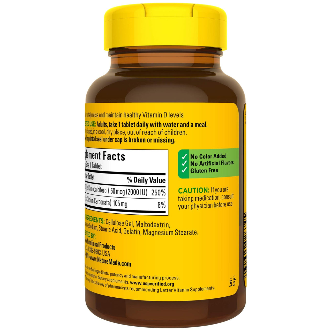 Vitamin D3, 220 Tablets, Vitamin D 2000 IU (50 mcg) Helps Support Immune Health, Strong Bones and Teeth, & Muscle Function, 250% of Daily Value for Vitamin D in One Daily Tablet