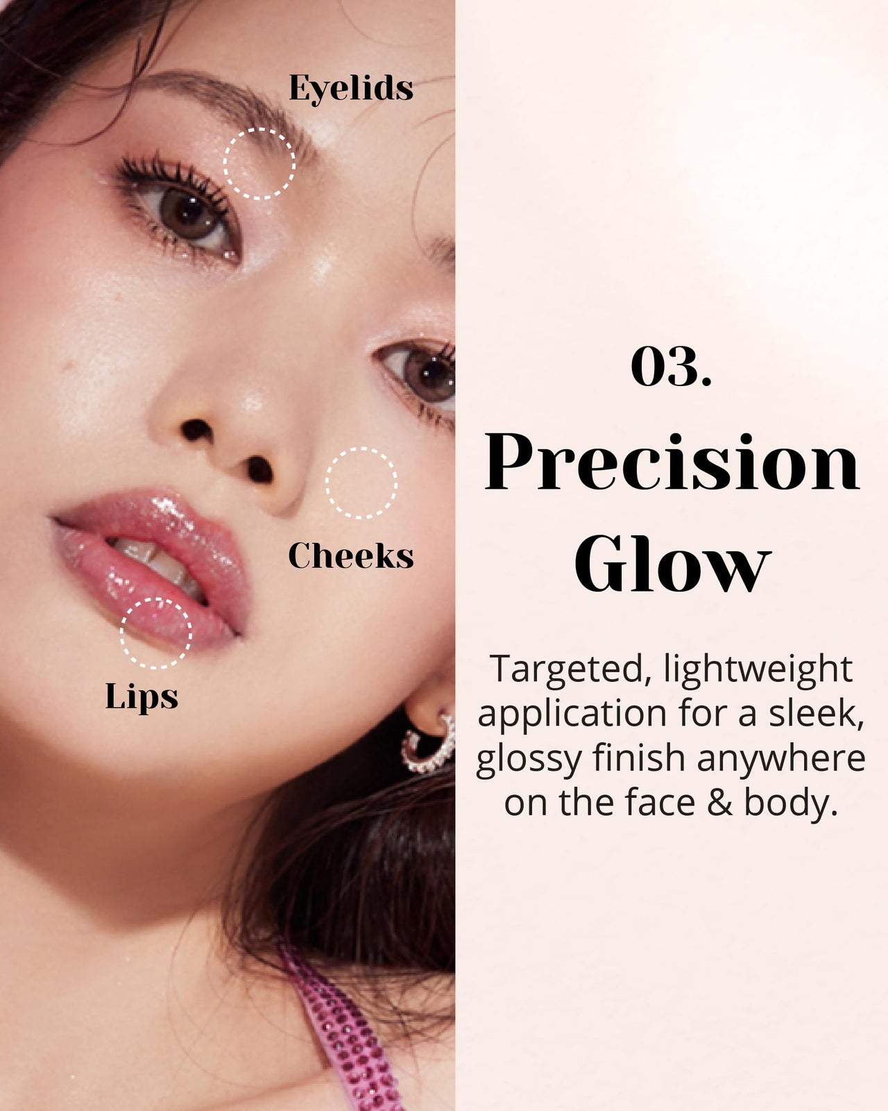 Glint Liquid Gel Highlighter (Glitter Veil, 0.1oz) - Multi-Use Face & Body Gloss for Smooth Glow, Long-Lasting Illuminator Balm for Healthy Radiance. Korean Makeup. Eyes, Cheeks