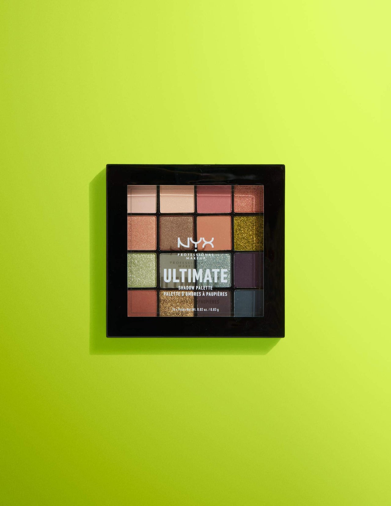 NYX Professional Makeup Ultimate Eye Shadow Palette, Pressed Pigments, Vegan Formula, 16 Shades, Matte, Satin, Metallic, Shade: Ultimate Utopia