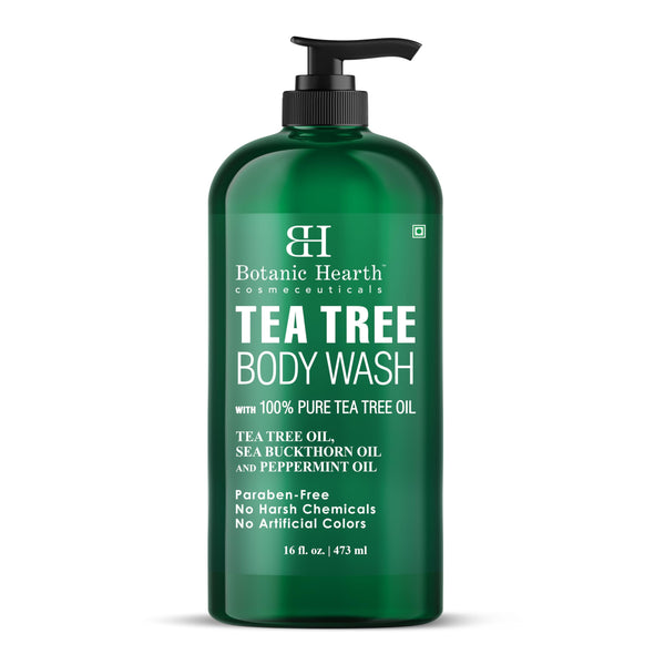 Botanic Hearth Tea Tree Body Wash -16 fl oz- All-Natural Antifungal & Odor-Control Shower Gel for Acne, Athlete’s Foot, Ringworm, Jock Itch & Healthy Skin,Sulfate & Paraben Free, for Men and Women