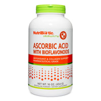 Thumbnail for NutriBiotic - Ascorbic Acid with Bioflavonoids Powder, 16 Oz | Highly Soluble Antioxidant & Collagen Support Supplement | 2000 Mg Vitamin C with Lemon Bioflavonoid Complex | Vegan, Gluten & GMO-Free