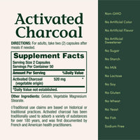 Thumbnail for Nature's Bounty Activated Charcoal 260 mg, 100 Capsules, Dietary Supplement to Support a Healthy Lifestyle