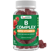 Thumbnail for B Complex Gummies with Vitamin C â€“ Great Tasting 1 a Day Energy & Nervous System Support for Adults â€“ Vegan, Kosher, Non-GMO Vitamin B Complex Gummies with B12, B6, Niacin & Folic Acid â€“ 70 Count