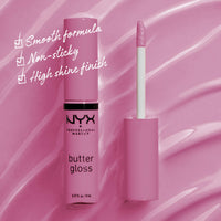 Thumbnail for NYX PROFESSIONAL MAKEUP Butter Gloss, Non-Sticky Lip Gloss - Eclair (Pink)