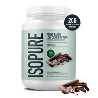 Thumbnail for Isopure Plant-Based Protein Powder, Lactose Free, Gluten Free, With Iron, Chocolate, 20g Plant Protein Per Serving, 1.37 Lbs, 20 Servings