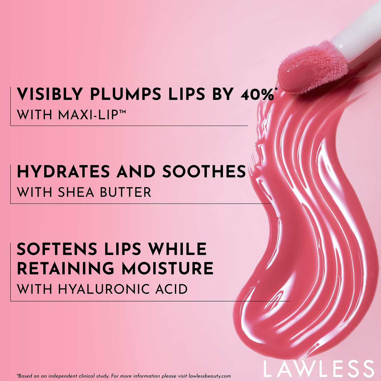 Lawless Forget the Filler Lip Plumping Line Smoothing Gloss - Daisette - Premium Volumizing Lip Gloss with Natural Ingredients Designed to Plump, Firm, and Hydrate Lips 0.11 oz