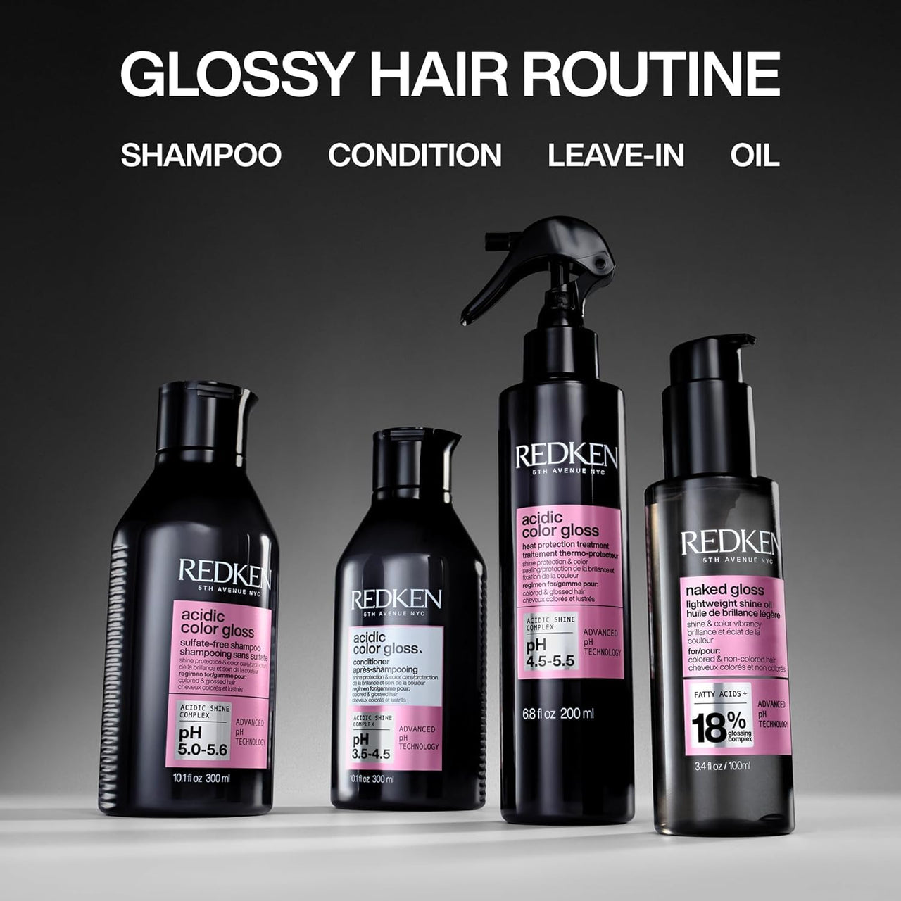 Redken Acidic Color Gloss Sulfate-Free Shampoo for Color Protection and Shine To Help Extend Color & Shine for Color-Treated Hair