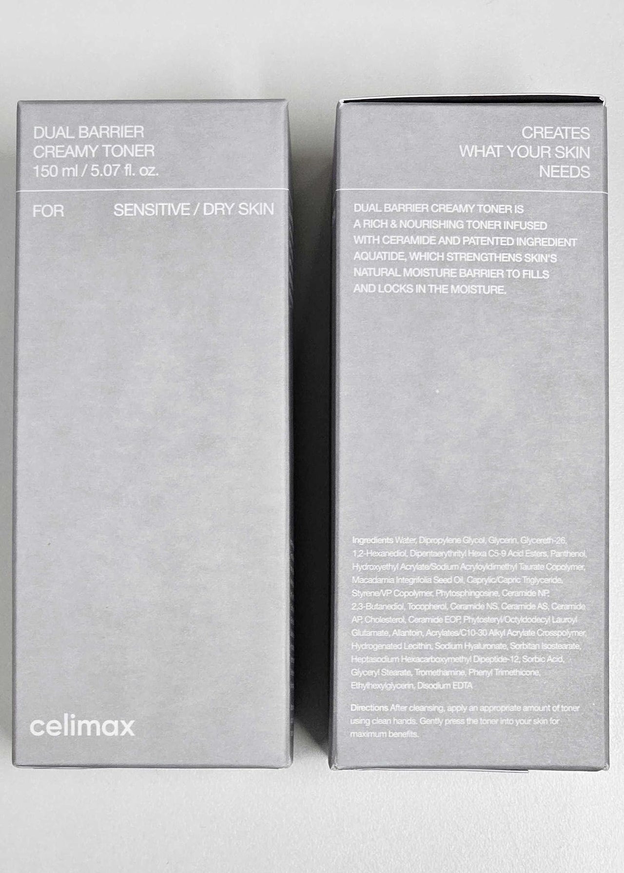 celimax Dual Barrier Creamy Toner | with Ceramides, Peptide, Oil & Alcohol Free, Facial Astringent, Long Lasting Hydration, Calming, Soothing, Non Irritating,150ml