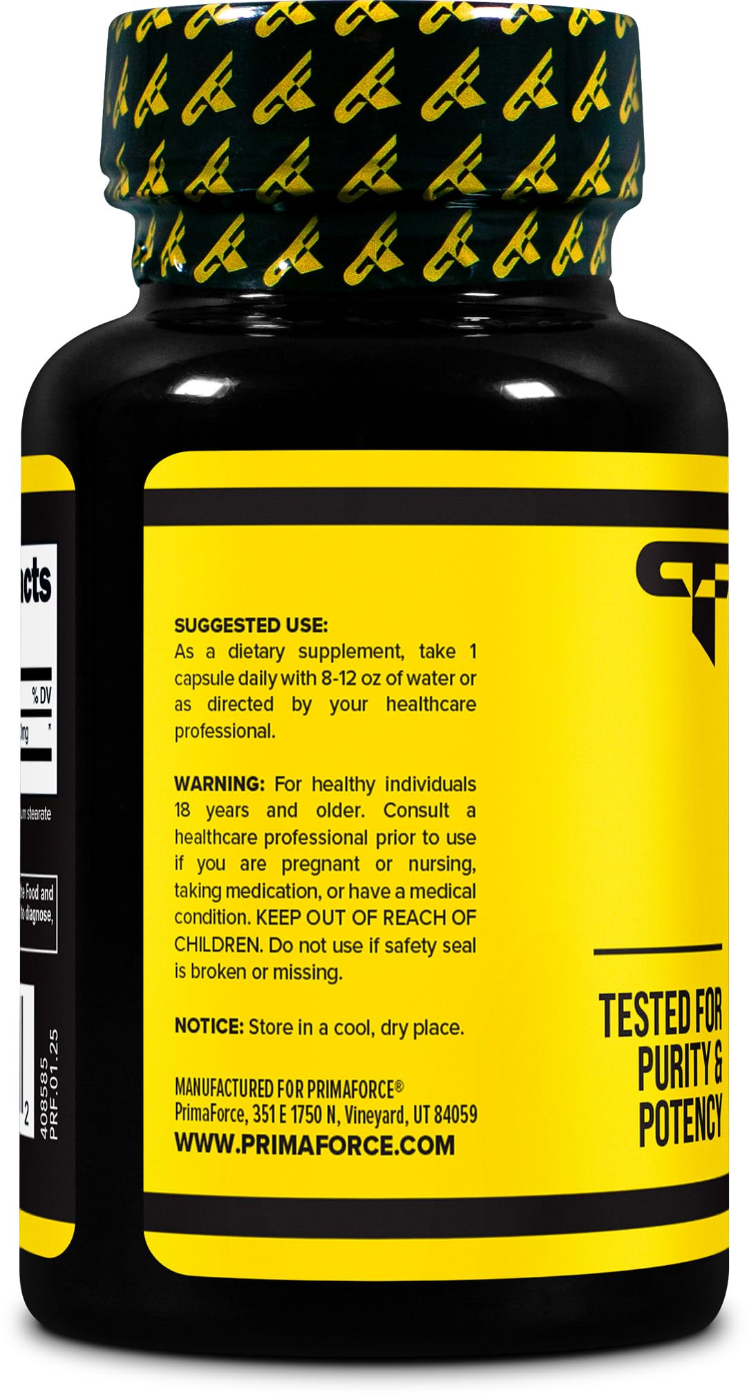 Primaforce L-Theanine Capsules (120 Capsules, 200mg L-Theanine Per Serving) - Theanine Amino Acid Supplement