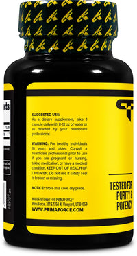 Thumbnail for Primaforce L-Theanine Capsules (120 Capsules, 200mg L-Theanine Per Serving) - Theanine Amino Acid Supplement
