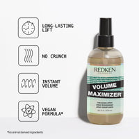 Thumbnail for Redken Volume Maximizer Thickening Spray – Weightless Volumizing Spray For All Hair Types, Adds Flexible Volume and Body, For Thicker-Looking Hair