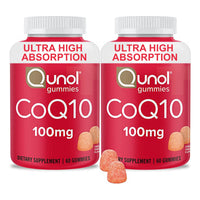 Thumbnail for Qunol CoQ10 Gummies, CoQ10 100mg, Delicious Gummy Supplements, Helps Support Heart Health, Vegan, Gluten Free, Ultra High Absorption, 2 Month Supply (60 Count, Pack of 2)