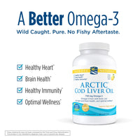 Thumbnail for Nordic Naturals Pro - Arctic Cod Liver Oil CLO, Supports Heart and Brain Health - Lemon-Flavored 180 Soft Gels