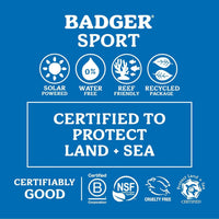 Thumbnail for Badger Reef Safe Sunscreen, Unscented SPF 40 Sport Mineral Sunscreen, 98% Organic, Water Resistant Zinc, Approved for Hawaii & Mexico Reefs, 2.7 fl oz, 3-Pack