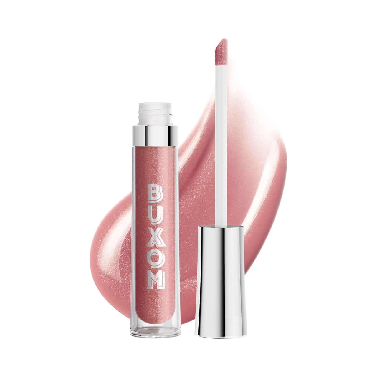 Buxom Full-On Plumping Lip Polish, Tinted Lip Plumper Gloss with Peptides & Vitamin E, High-Shine Lip Gloss that Nourishes, Vegan, AC Sugar (Pinky Nude Beige with Opal Shimmer)