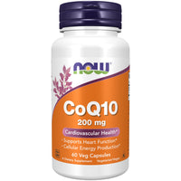 Thumbnail for NOW Foods Supplements, CoQ10 (Coenzyme Q10) 200 mg, Cardiovascular Health*, 60 Veg Capsules