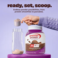 Thumbnail for Premier Protein Powder, Chocolate Milkshake, 30g Protein, No Added Sugar, 100% Whey Protein, Keto Friendly, Soy & Gluten Free, 24.5 oz (17 Servings)
