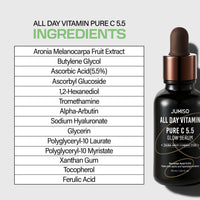 Thumbnail for All Day Pure C 5.5 Glow Serum 30ml | Aronia Fruit Extract | Pure Vitamin C (L-Ascorbic Acid) with Alpha-Arbutin&Ascorbyl Glucoside | fragrance-free, parabens-free | 1.01 fl oz, 30 ml