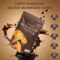Thumbnail for Bunkell Mushroom Coffee, Adaptogenic 6 Mushrooms with Lion's Mane, Reishi, Cordyceps, Shiitake, King Trumpet & Turkey Tail, Instant Coffee Powder for Energy, Digestion & Immune Support, 30 Servings